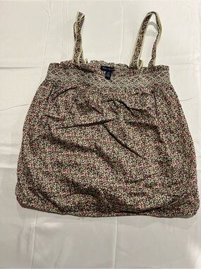 American Eagle Outfitters Floral Smocked Top Top